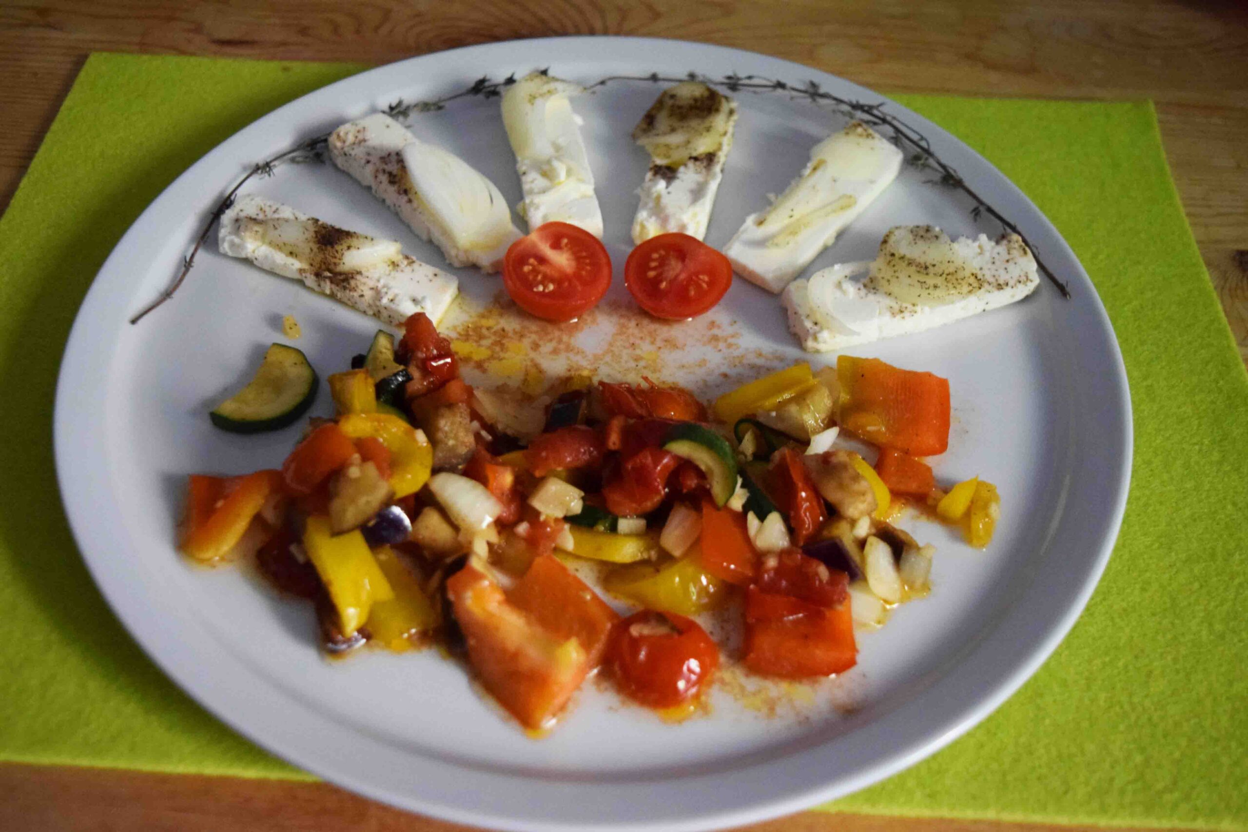 Mediterranes Gemüse mit Schafskäse, kroatisch kochen