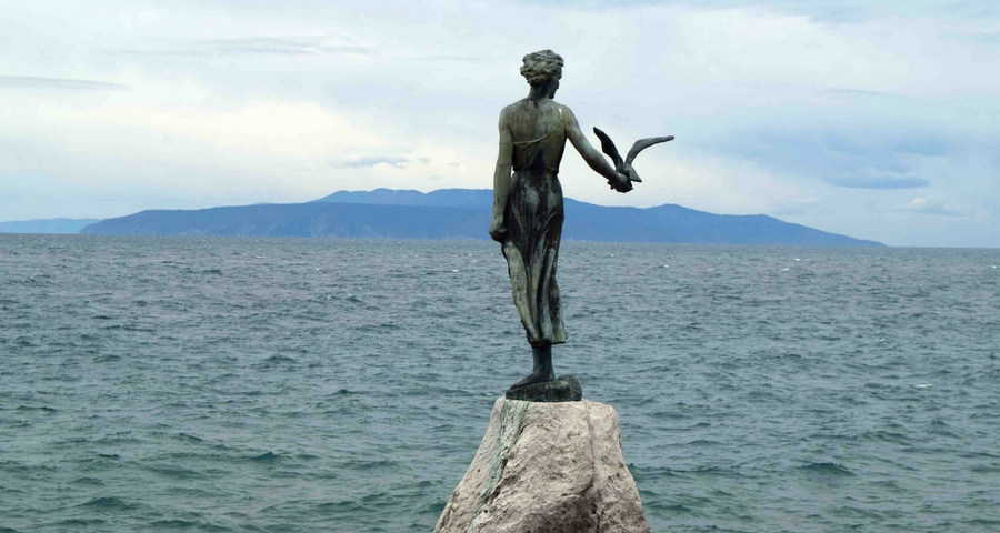 Opatija bei schlechtem Wetter